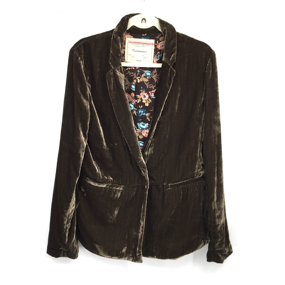 Cartonnier Anthropologie velvet blazer goblincore solarpunk steampunk fairycore